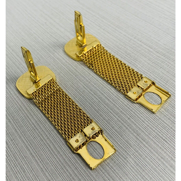 Double Egyptian Pharaoh‎ Wrap Around Yellow Gold Plated Cuff Links - Picture 5 of 7